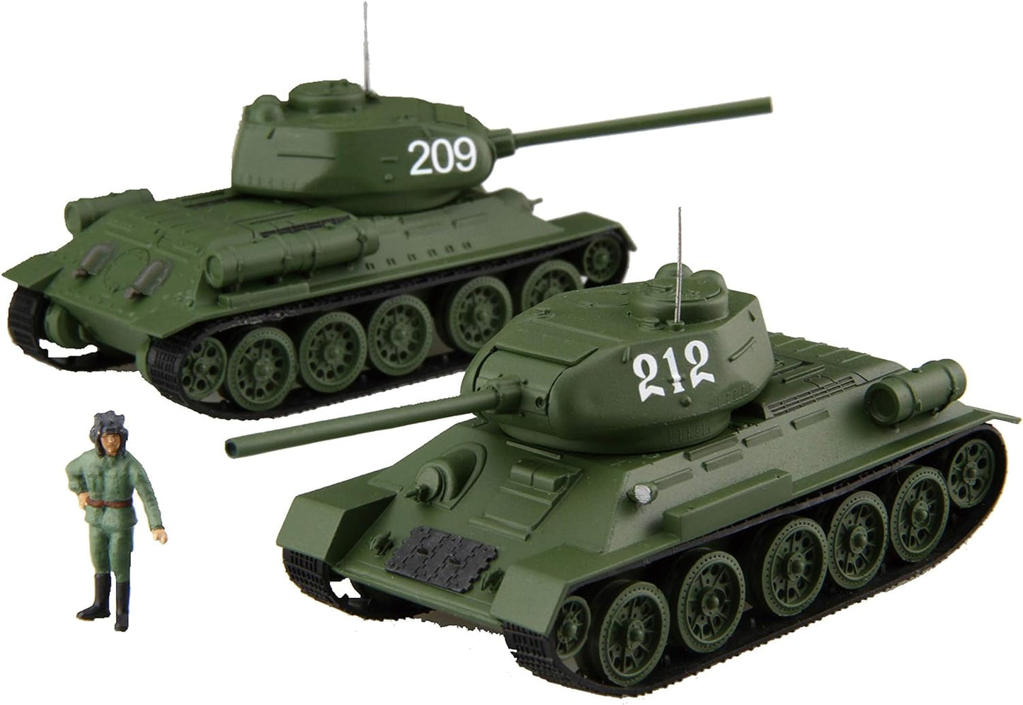 Fujimi 1/76 No.34 SOVIET MEDIUM TANK T-34/85 (2-Car Set) Model Kit SWA34 Gray JAPAN