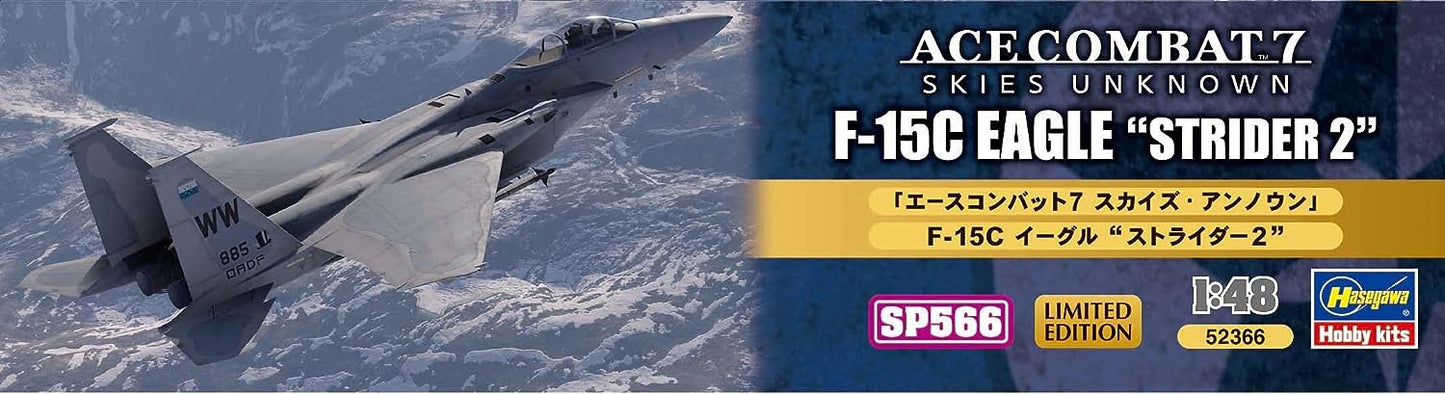 Hasegawa 1/48 ACE COMBAT 7 SKIES UNKNOWN F-15C EAGLE STRIDER 2 Model kit SP566