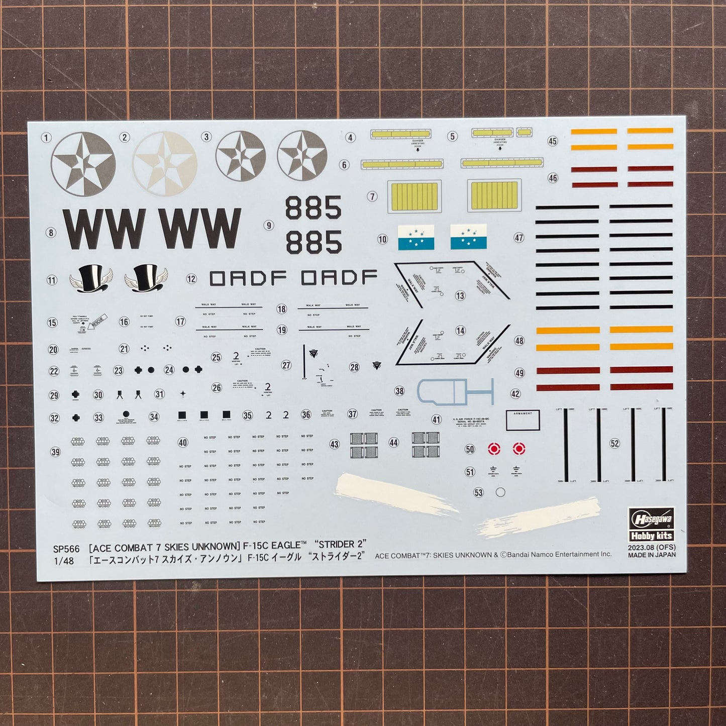 Hasegawa 1/48 ACE COMBAT 7 SKIES UNKNOWN F-15C EAGLE STRIDER 2 Model kit SP566